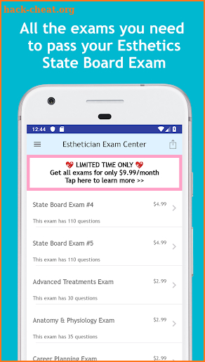 Esthetician Exam Center: State Board Exams & Prep screenshot