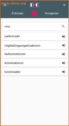 Estonian - Hungarian Dictionary (Dic1) screenshot