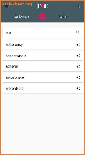 Estonian - Italian Dictionary (Dic1) screenshot
