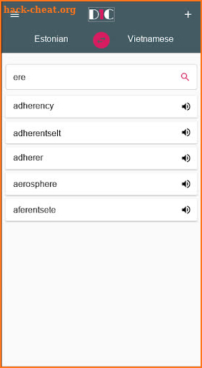 Estonian - Vietnamese Dictionary (Dic1) screenshot