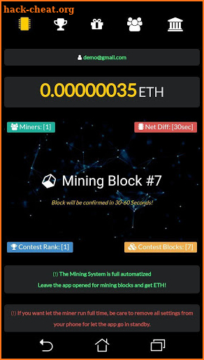 ETH AUTO MINER - FREE ETH screenshot