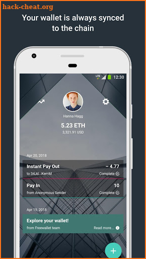 Ethereum Wallet by Freewallet screenshot