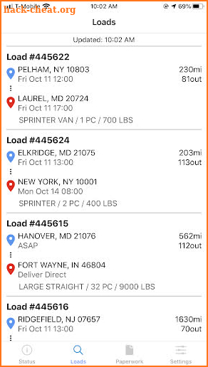 ETL Cargo App screenshot