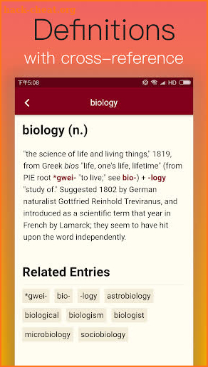 Etymonline - English Etymology Dictionary screenshot