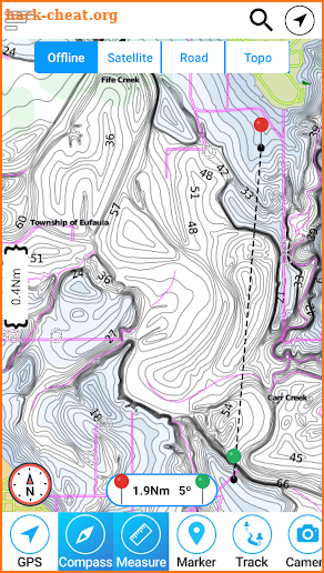 Eufaula Lake - Oklahoma Offline GPS Fishing Charts screenshot