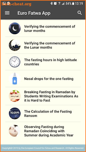 Euro Fatwa App screenshot