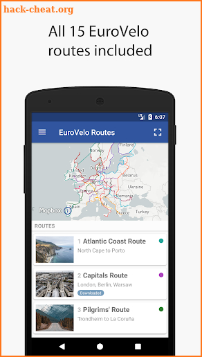 EuroCycle - Offline Maps for EuroVelo Cycle Routes screenshot