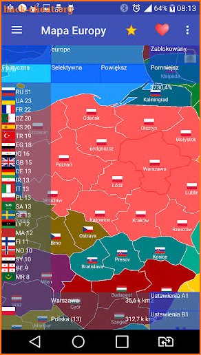 Europe map screenshot