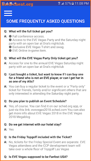 EVE VEGAS: October 19–21 | Map & FAQ + Dress Code screenshot