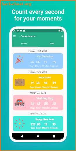 Event Countdowns - Count the time for your moments screenshot