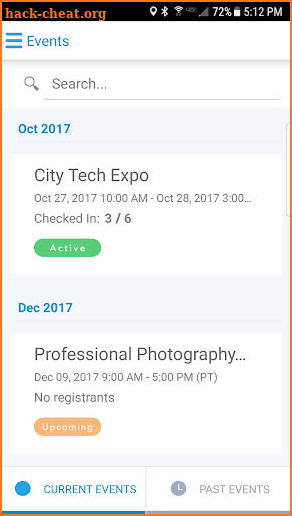 Eventleaf Check In screenshot