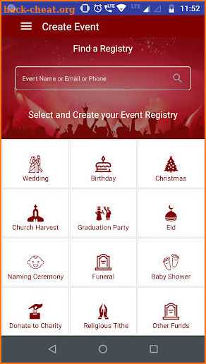 EventRegistry screenshot