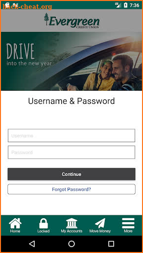 Evergreen Credit Union screenshot