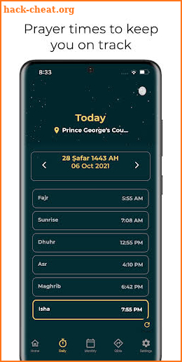 Everyday Muslim : Prayer times, Hijri calendar etc screenshot