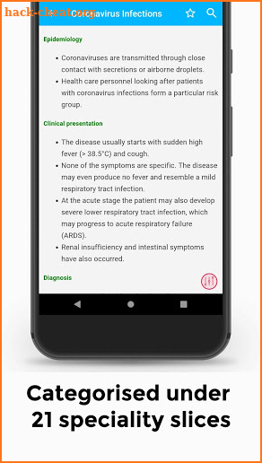 Evidenced Based Medicine Guidelines screenshot