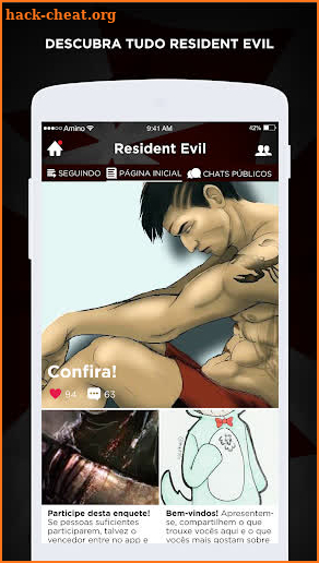 Evil Amino para Resident Evil em Português screenshot