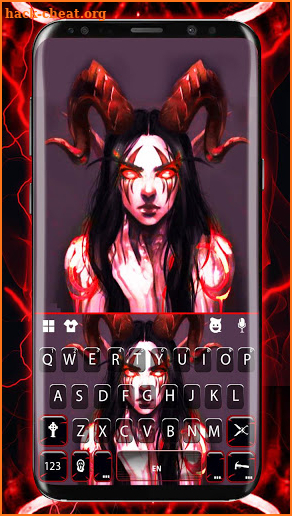 Evil Demon Girl Keyboard Theme screenshot