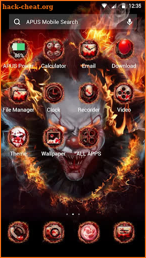 Evil Flame Scary Clown Theme & HD wallpapers screenshot