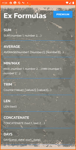 Ex Formulas screenshot