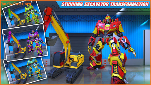 Excavator Robot Transforming Games-Snow Excavator screenshot