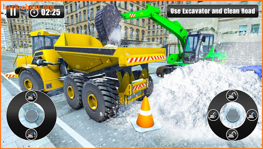 Excavator Snow Plow: City Snow Blower Truck Games screenshot