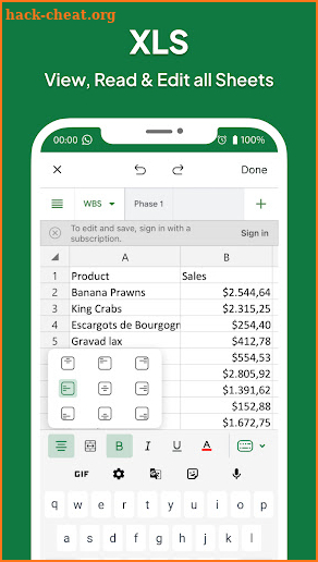 Excel Reader: View, Edit XLSX screenshot