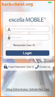 excella Card Services screenshot