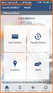 excella Card Services screenshot