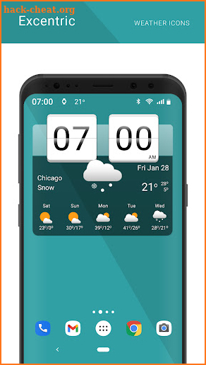 Excentric weather icons screenshot