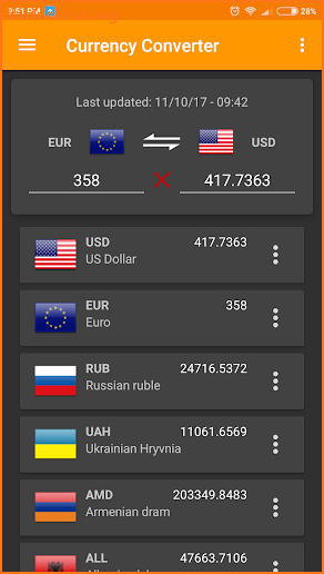 Exchange Rate screenshot