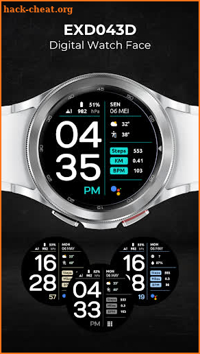 EXD043D: Digital Watch Face screenshot