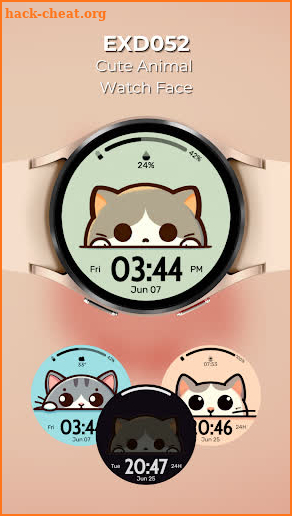 EXD052: Cute Animal Watch Face screenshot