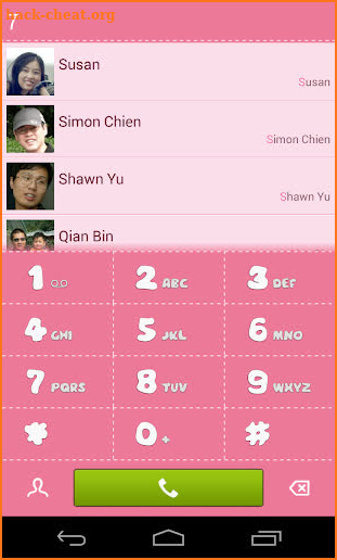 exDialer Pink Theme screenshot