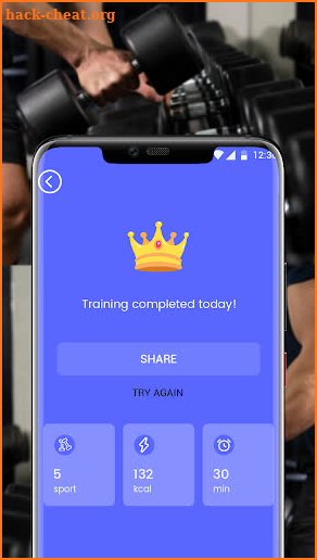 Exercise man releases sweat screenshot