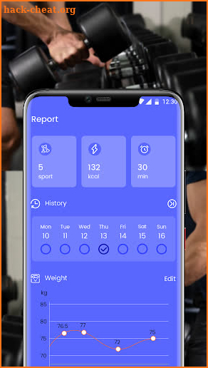 Exercise man releases sweat screenshot