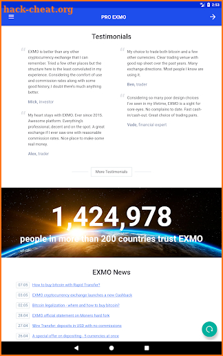 EXMO Official Exchange screenshot