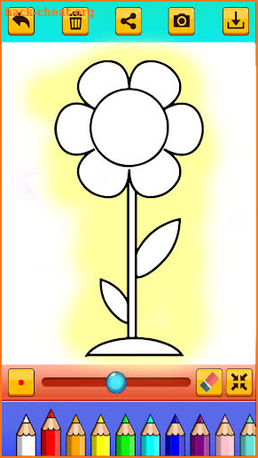 Exotic Flower Coloring Book screenshot