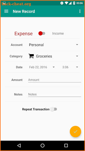 Expense Log screenshot