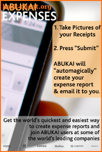 Expense Reports, Receipts with ABUKAI Expenses screenshot