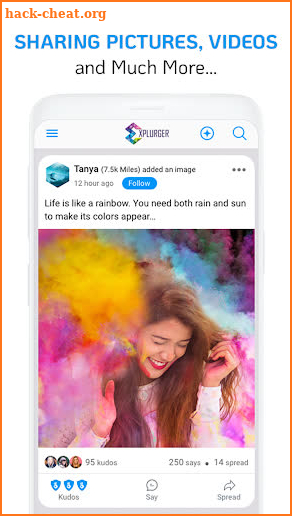 Explurger: A New-Age Social Media App screenshot