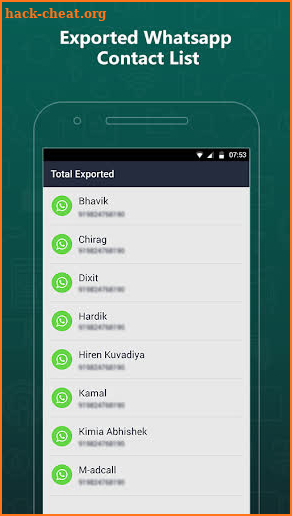 Export Contacts For WhatsApp screenshot