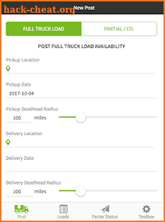 Express Freight Finance Mobile Application screenshot