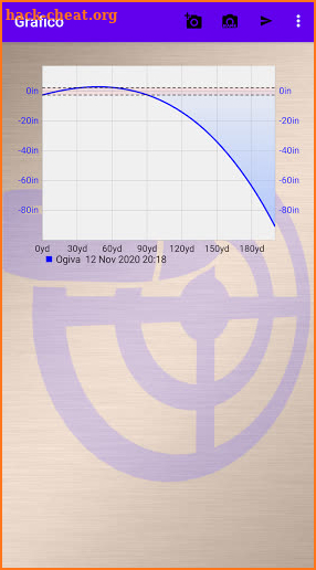 External ballistics calculator screenshot