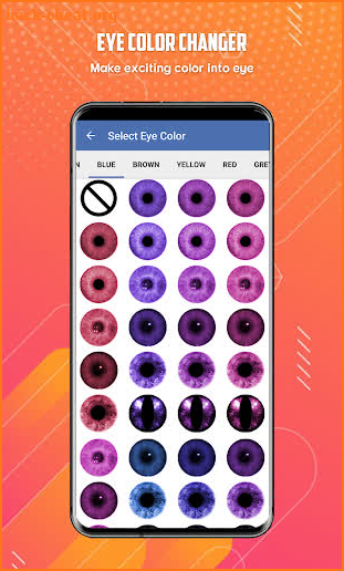 Eye Color Changer : Eyes Lens Photo Editor app screenshot