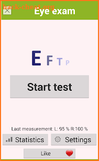 Eye exam screenshot