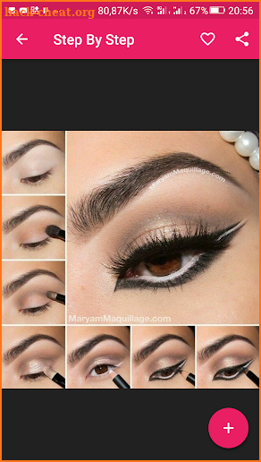 Eyes makeup steps for girls screenshot