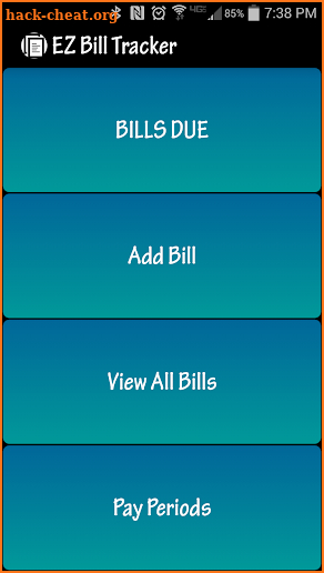 EZ Bill Tracker screenshot