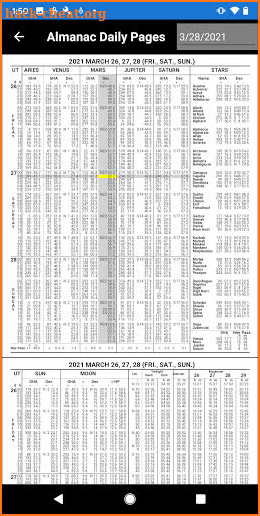 ezAlmanacOne Celestial Navigat screenshot