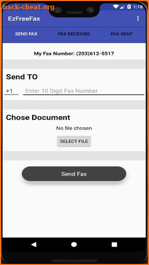 EzFreeFax screenshot