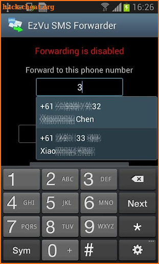 EzVu SMS Forwarder screenshot